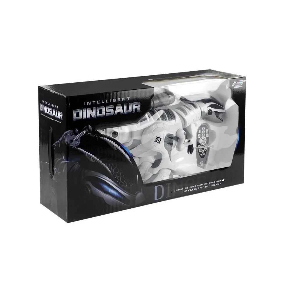 Podwójna zabawa dzięki ruchom i efektom świetlnym dinozaura RC