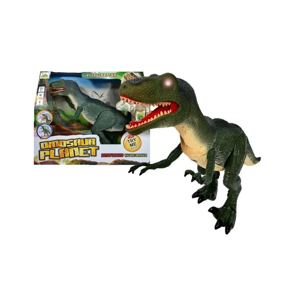 Interaktywny dinozaur Velociraptor z efektami dźwiękowymi i świetlnymi