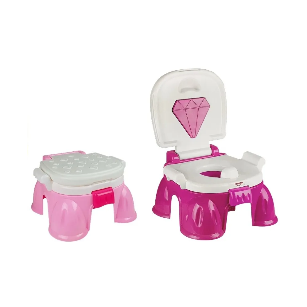 Zbliżenie na szczegół nocnika z ozdobą w kształcie diamentu