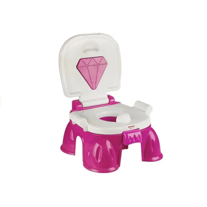 Podest do nauki higieny w różowym kolorze z antypoślizgową powłoką