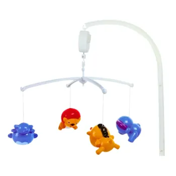 Karuzela Do Łóżeczka Zwierzątka Lew Słonik Żyrafa Dźwięk