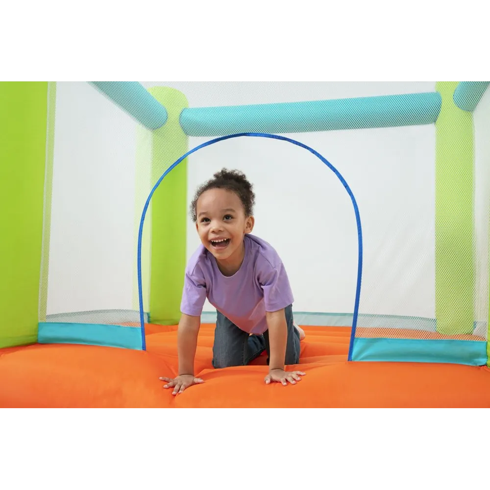 Zestaw dmuchanego zamku z akcesoriami: dmuchawa, kotwy, torba