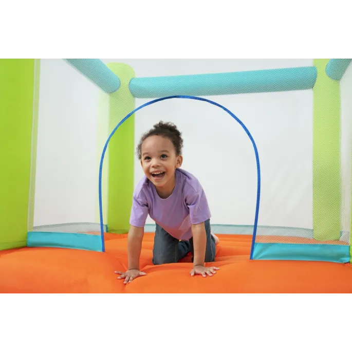 Zestaw dmuchanego zamku z akcesoriami: dmuchawa, kotwy, torba