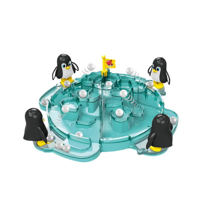 Elementy gry Lodowiec Pingwinów – obrotowe platformy i pingwiny do podbijania śnieżek