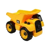 Kolorowa koparka z zestawu do samodzielnego składania przez dziecko