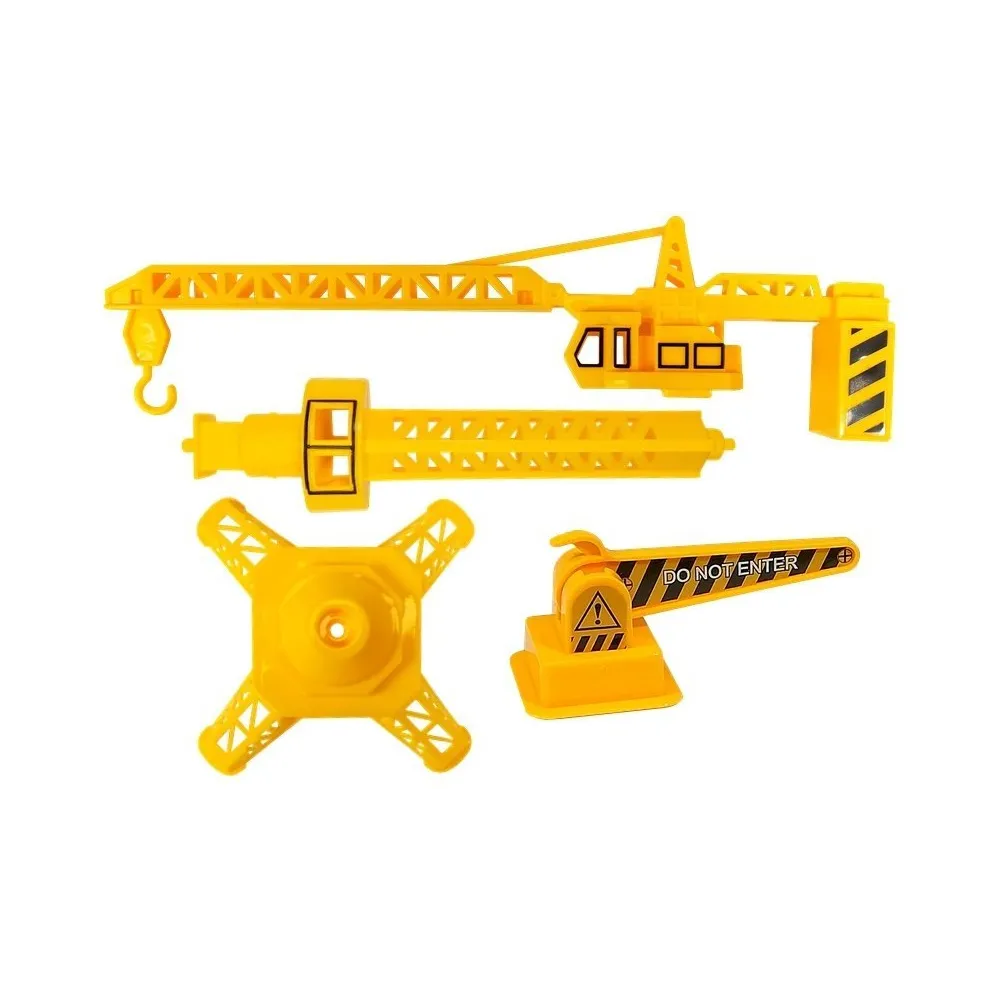 Kolorowe znaki drogowe i szlaban z zestawu autek do skręcania