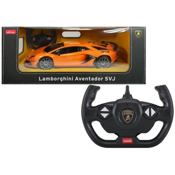 Pomarańczowy model sportowego Lamborghini Aventador do zabawy i kolekcjonowania