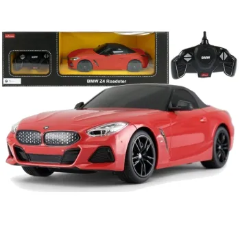 Czerwone BMW Z4 Roadster Rastar 1:18 zdalnie sterowane na białym tle