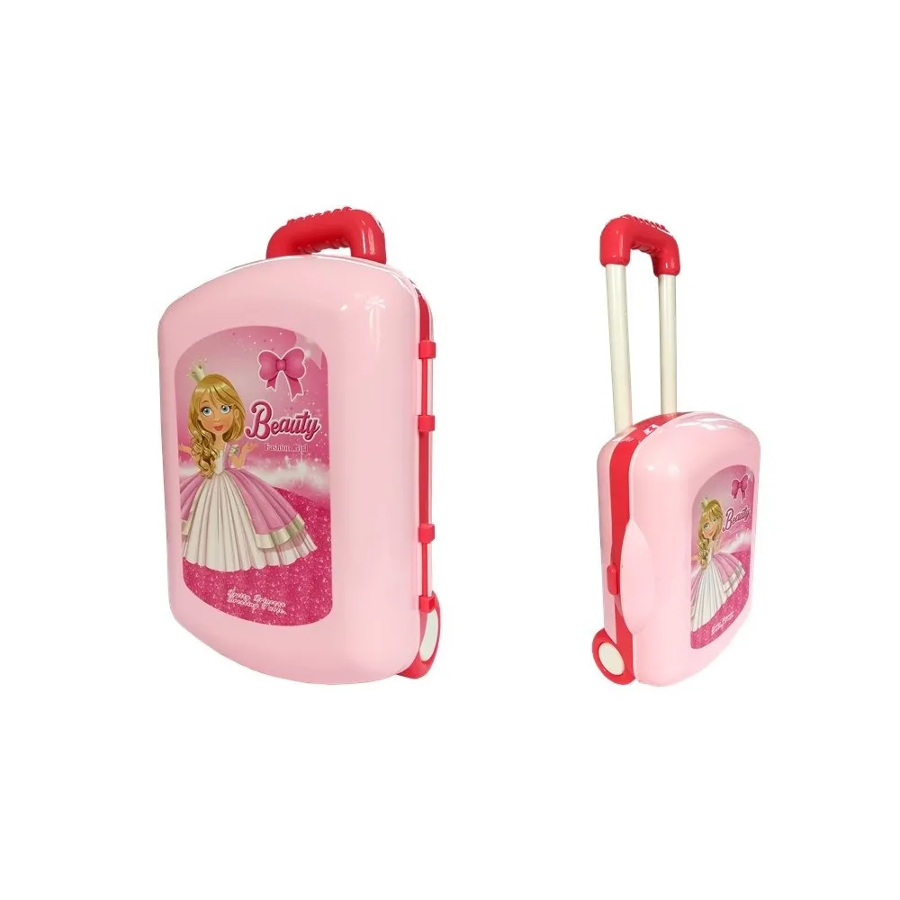 Przenośna toaletka z grzebykami, lakierami i szminkami do zabawy