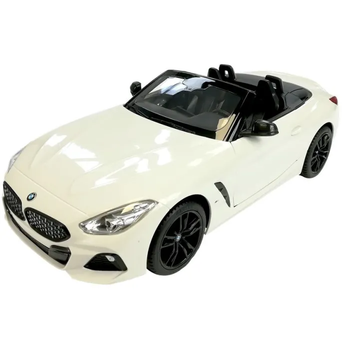 Białe auto R/C BMW Z4 Roadster widok z boku z detalami nadwozia