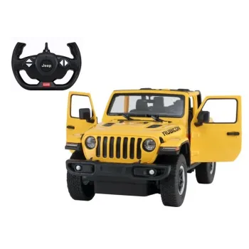Zdalnie sterowany Jeep Wrangler Rubicon R/C w energicznym żółtym kolorze