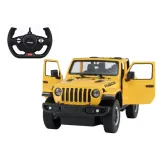 Zdalnie sterowany Jeep Wrangler Rubicon R/C w energicznym żółtym kolorze