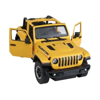 Szczegółowy przód auta R/C Jeep Wrangler Rubicon na białym tle