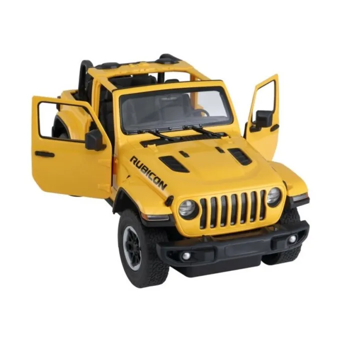 Szczegółowy przód auta R/C Jeep Wrangler Rubicon na białym tle