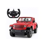 Czerwony zdalnie sterowany Jeep Wrangler Rubicon Rastar w skali 1:14