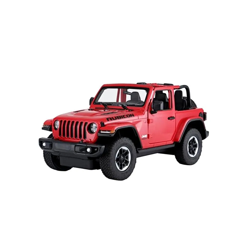 Realistyczny model Jeepa Wrangler Rubicon RC na tle białym