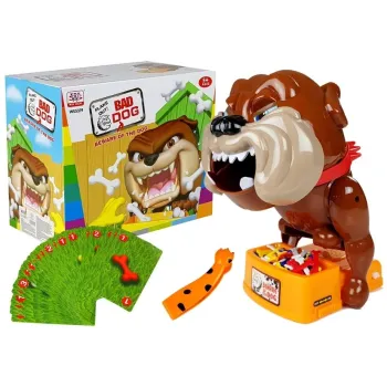 Gra zręcznościowa Zły Pies Kości z akcesoriami na stole