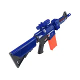 Zestaw z karabinem rolkowym i różnymi rodzajami piankowych strzałek