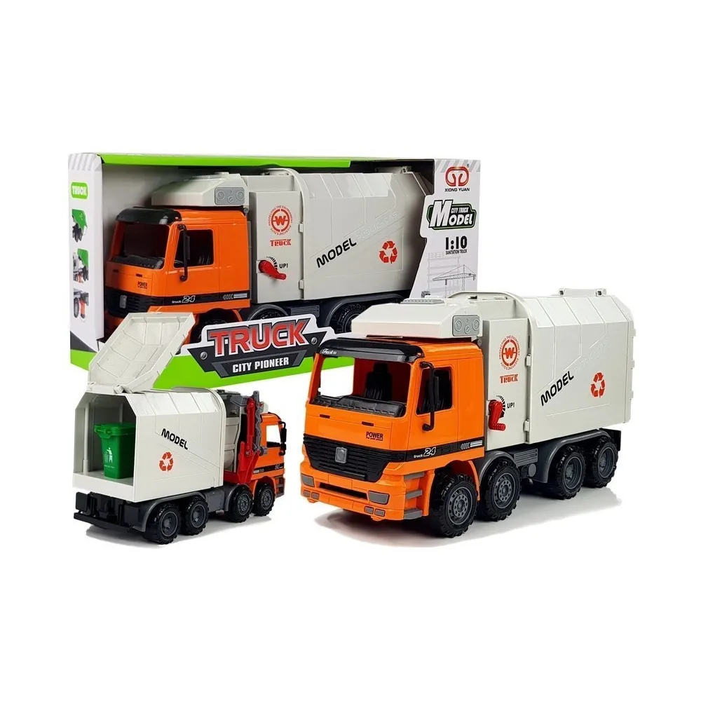 Auto śmieciarka z napędem i koszem na śmieci, zabawka dla dzieci