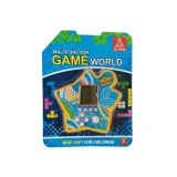 Pomarańczowa gra Tetris w kształcie gwiazdy na białym tle