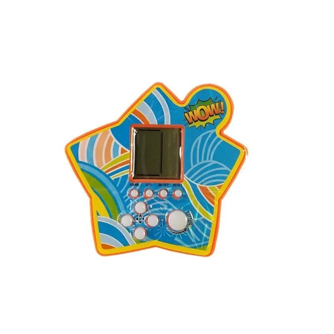 Zbliżenie elektronicznej gry Tetris w wersji kieszonkowej