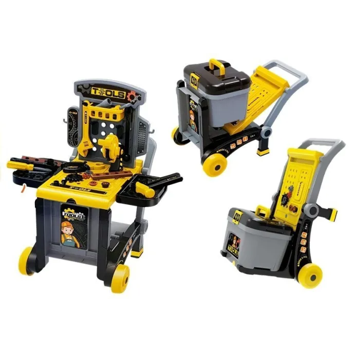 Dziecięcy wózek z zestawem narzędzi do kreatywnej zabawy