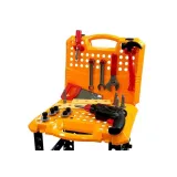 Kompletny zestaw dla dzieci z wiertarką, młotkiem i śrubokrętem