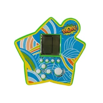 Tetris gwiazdka z białymi przyciskami, poręczna elektroniczna gra logiczna