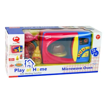 Interaktywna kuchenka mikrofalowa dla dzieci na baterie z obracanym talerzem