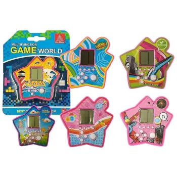 kieszonkowa gra elektroniczna Tetris w różowej obudowie gwiazdki