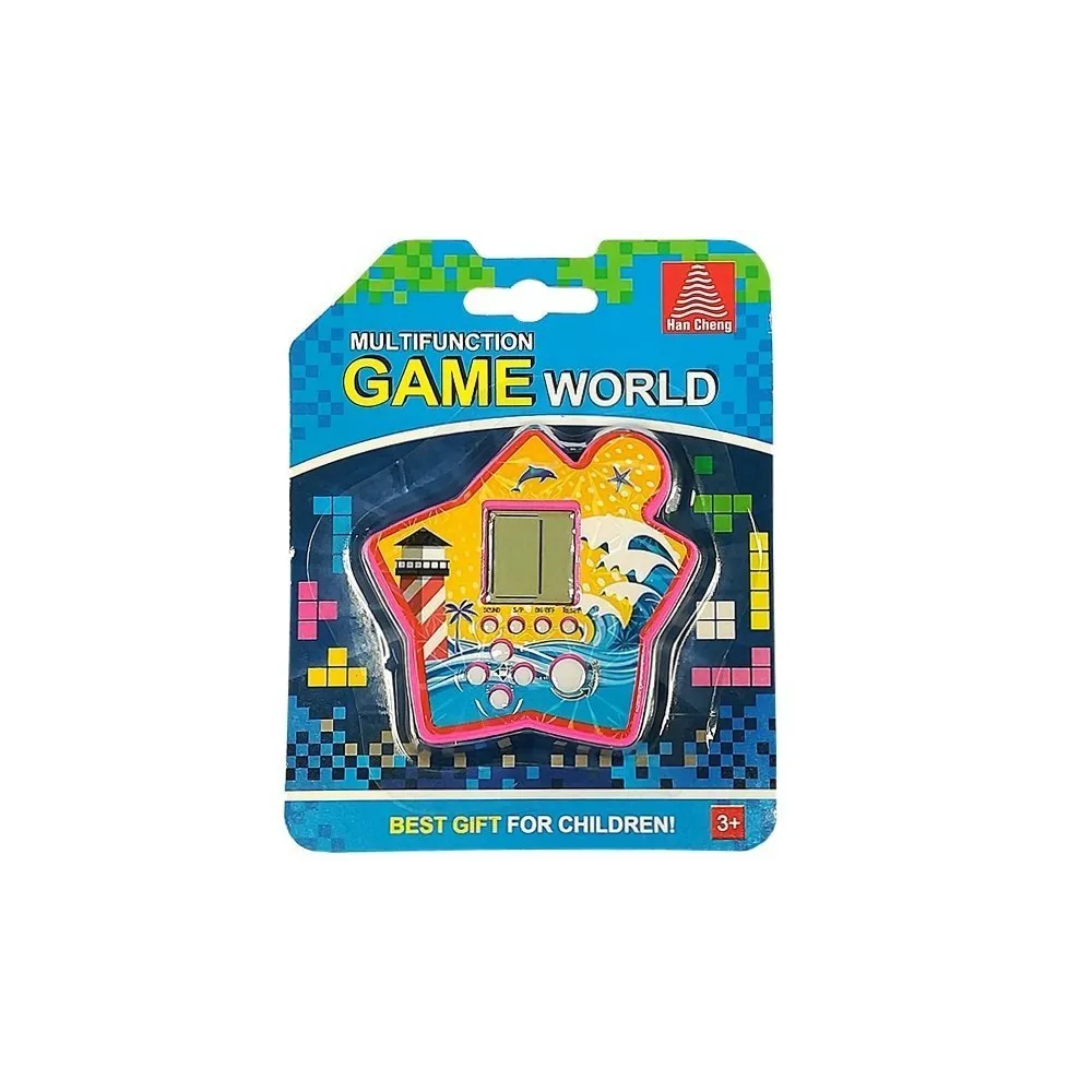 widok z bliska na białe przyciski gry Tetris w kolorze różowym