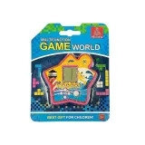 widok z bliska na białe przyciski gry Tetris w kolorze różowym