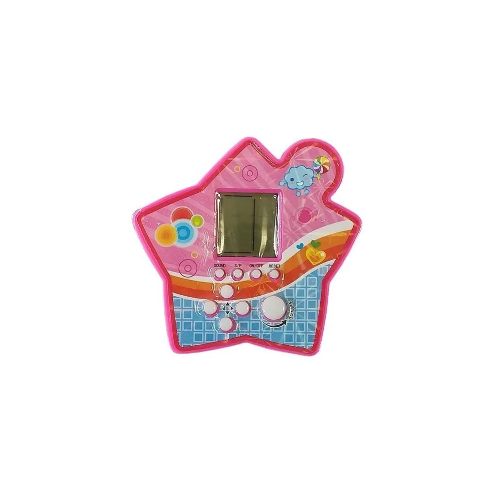 elektroniczna konsola Tetris, różowa, wersja podróżna