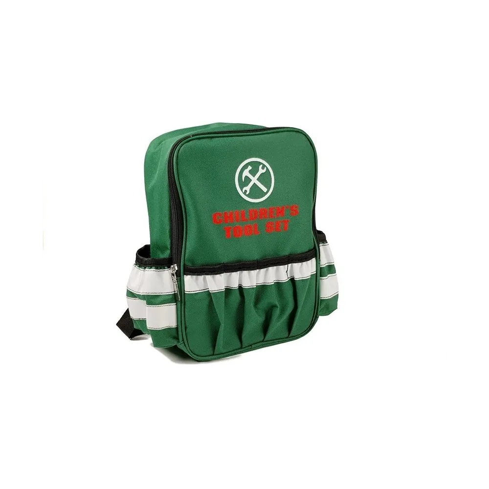 Zestaw zabawkowych narzędzi dla dzieci w lekkim plecaku
