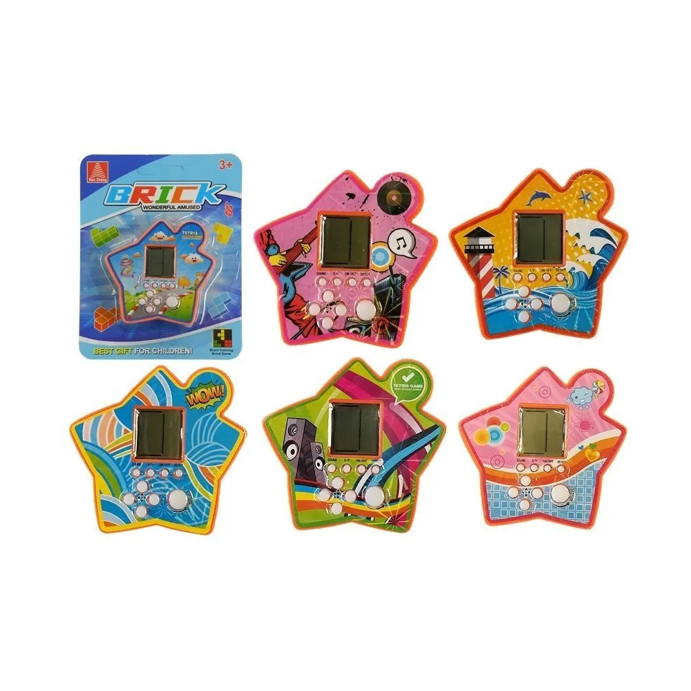 Gra kieszonkowa Tetris w kształcie gwiazdy, kolor pomarańczowy