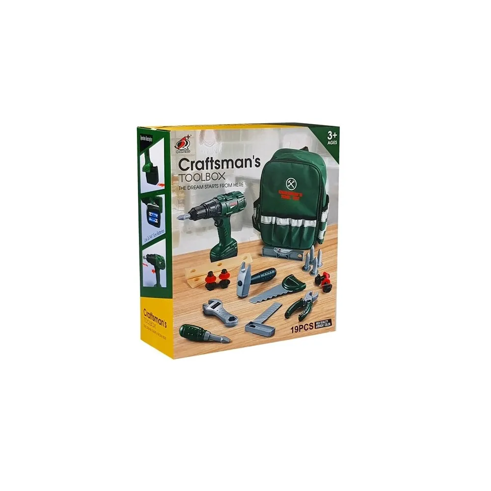 Edukacyjny plecak z narzędziami i śrubkami dla małych dzieci