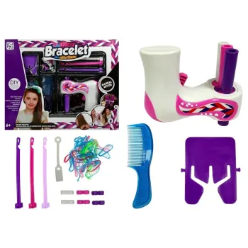 Zestaw do zaplatania warkoczy z automatyczną zaplatarką i kolorowymi koralikami