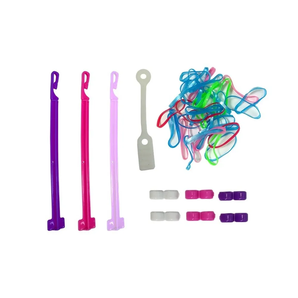 Kolorowe gumki i koraliki do ozdabiania zaplatanych warkoczy dla dziewczynek