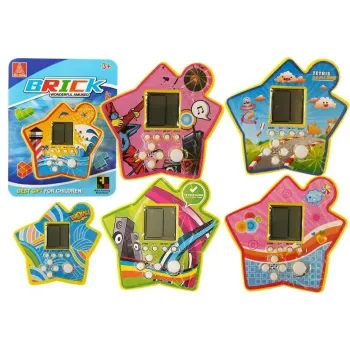 Kieszonkowa gra elektroniczna Brick Tetris w żółtym kolorze z LCD