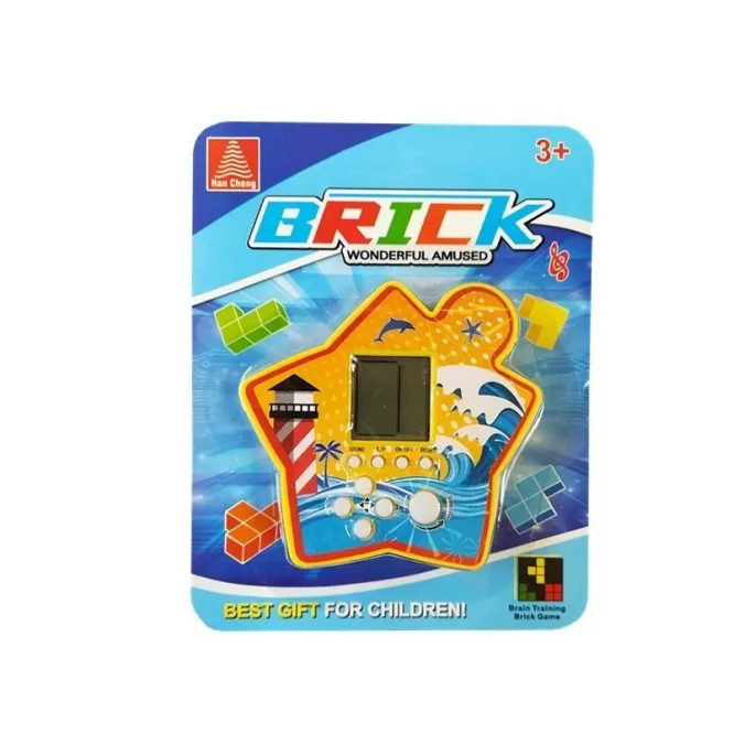 Elektroniczna Brick Tetris żółta – kompaktowa gra logiczna dla dzieci