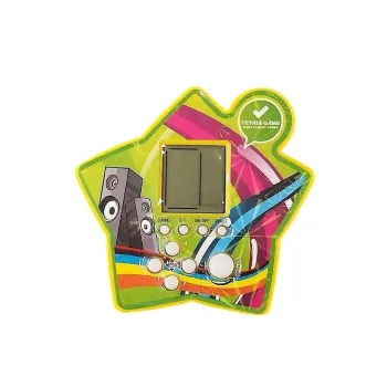 Klasyczna gra elektroniczna Tetris w wersji kieszonkowej żółtej