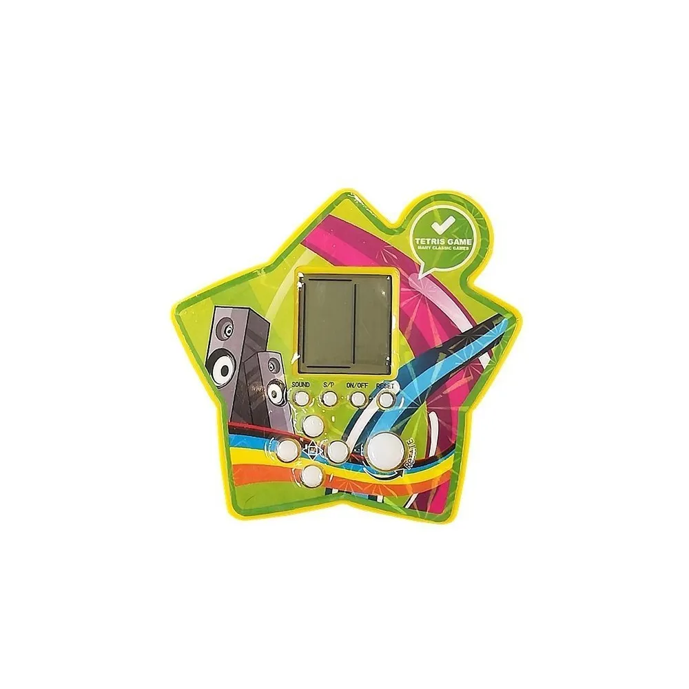 Klasyczna gra elektroniczna Tetris w wersji kieszonkowej żółtej