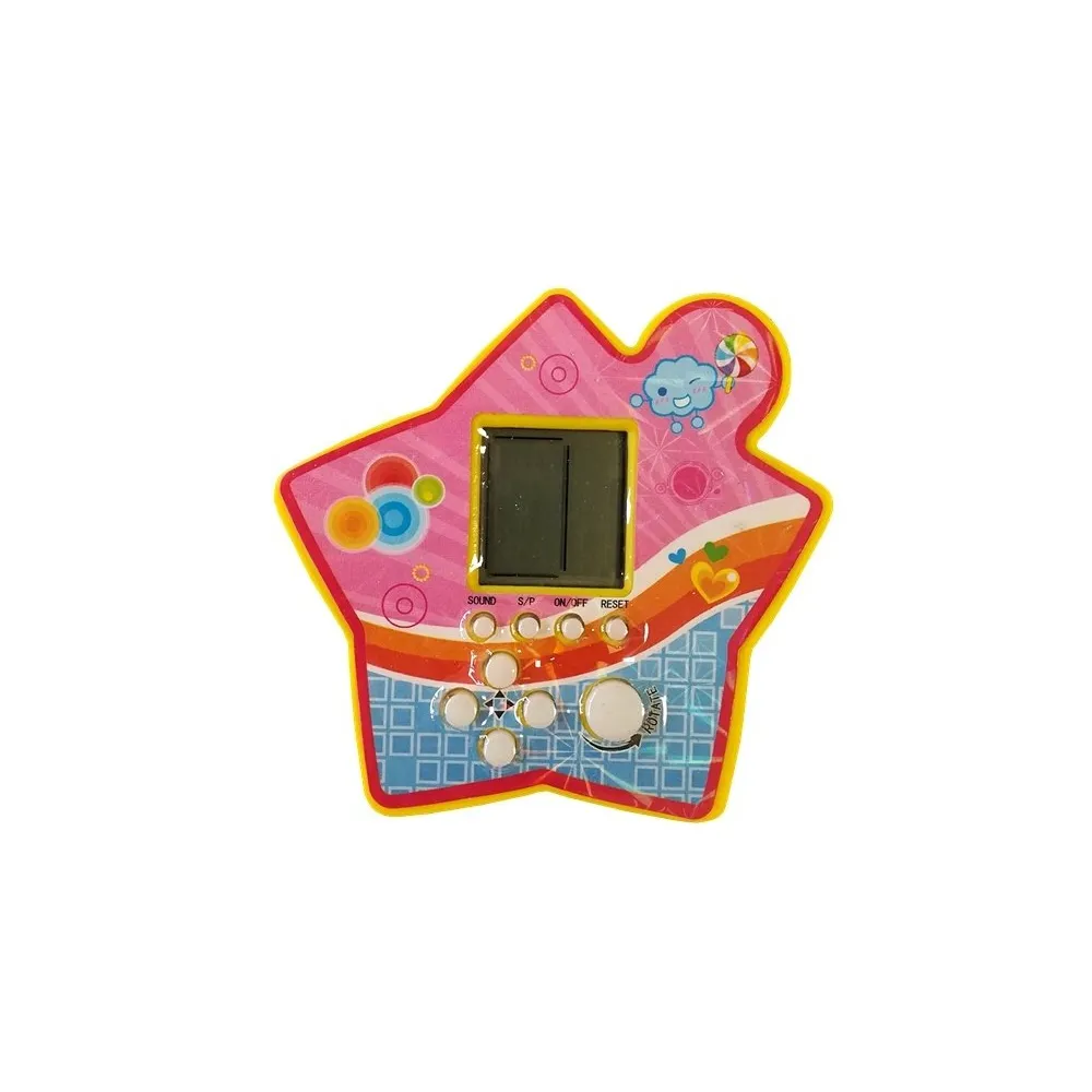 Poręczne urządzenie do gry Tetris – żółty kolor i intuicyjna obsługa