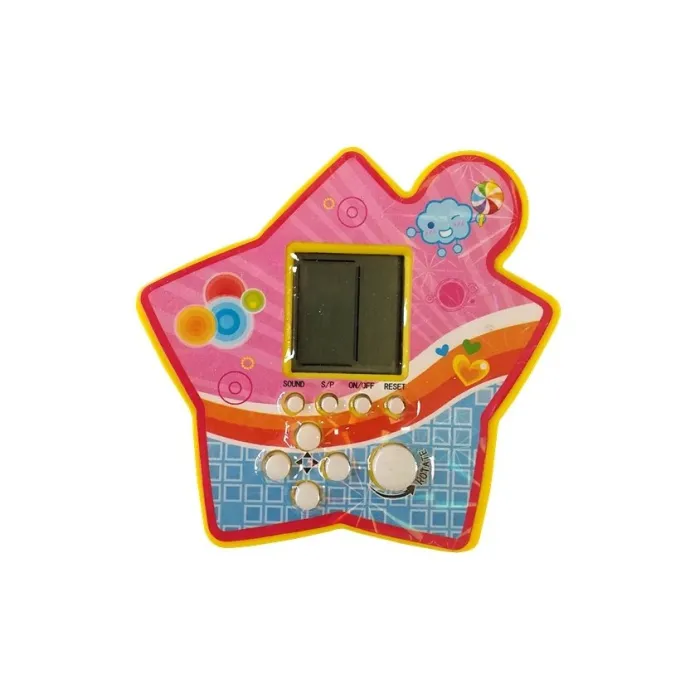 Poręczne urządzenie do gry Tetris – żółty kolor i intuicyjna obsługa