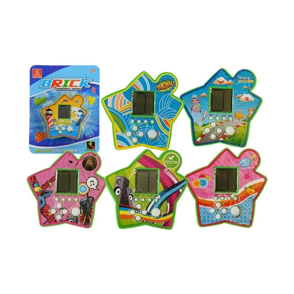 zielona kieszonkowa gra tetris gwiazdka dla dzieci i dorosłych