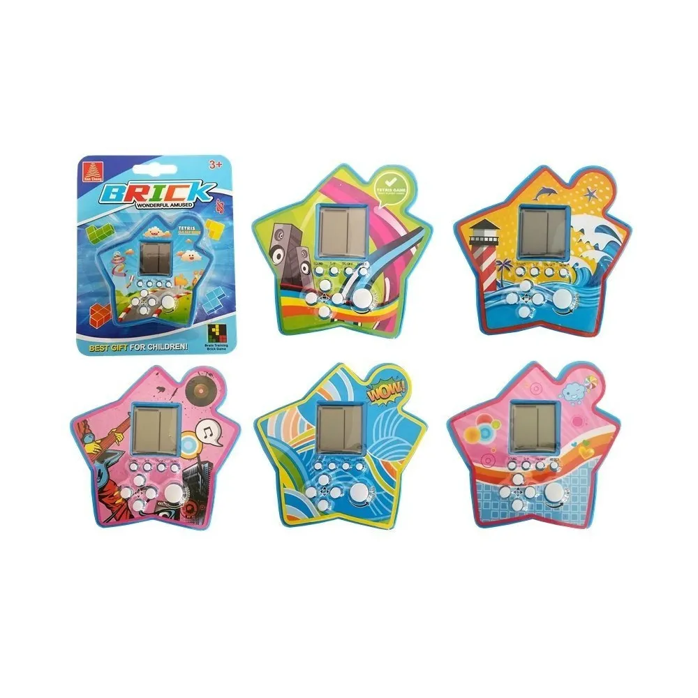 Kieszonkowa gra elektroniczna Brick Niebieska dla dzieci i dorosłych