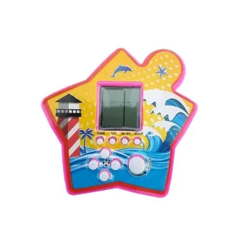 Wyświetlacz gry Tetris z działającym ekranem i widocznymi klockami