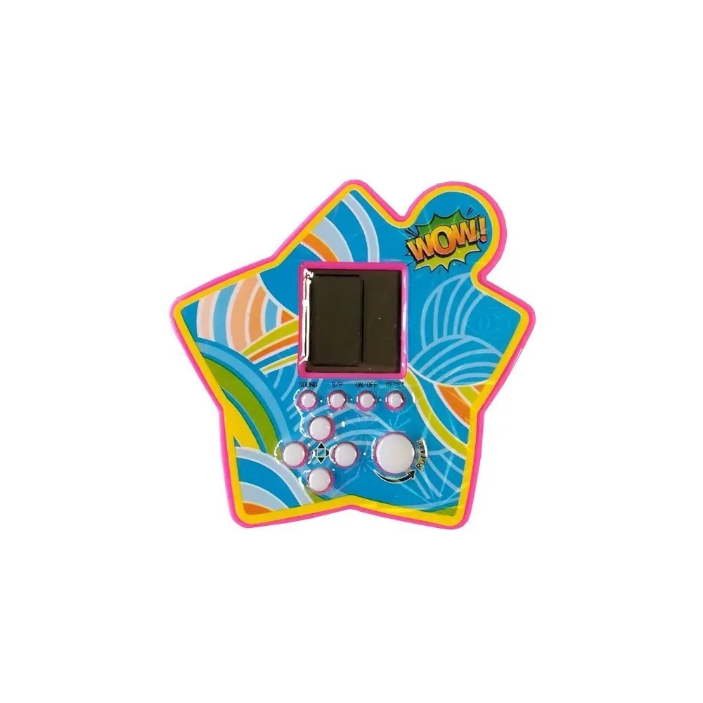 Gra kieszonkowa Tetris z wygodnymi, żółtymi przyciskami sterującymi