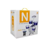 Duża dziecięca perkusja z siedziskiem, bębnami i talerzem