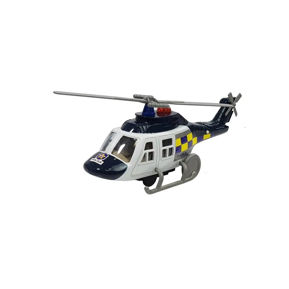 Policyjny helikopter z sygnałami świetlnymi i dźwiękowymi do zabawy